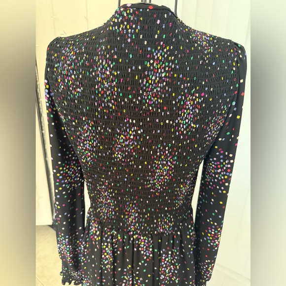 Kate Spade Confetti Print Smocked Dress, Preowned In Excellent Condition Size 4. - Picture 5 of 7